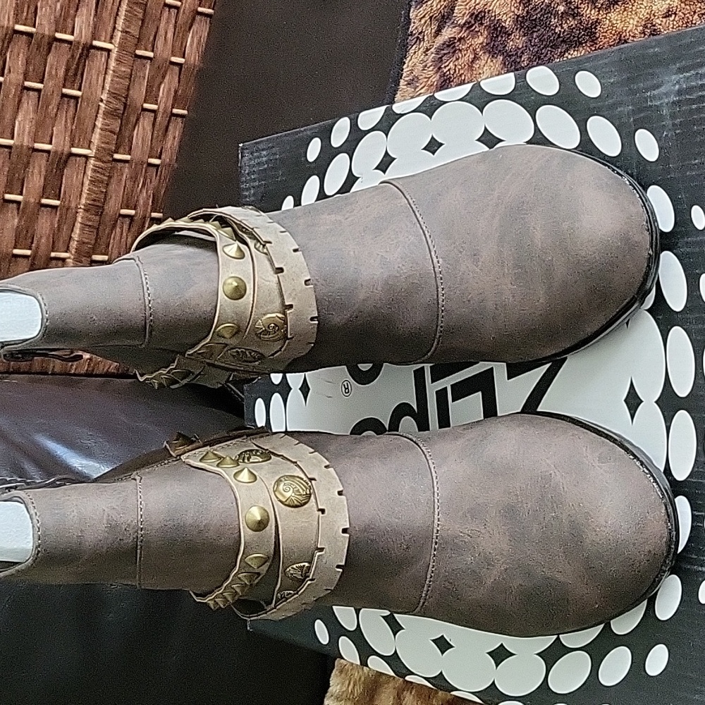 BNWB brown 2LipsToo bootie.